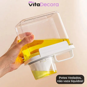 Pote Hermético Porta Condimentos Vedação em Silicone