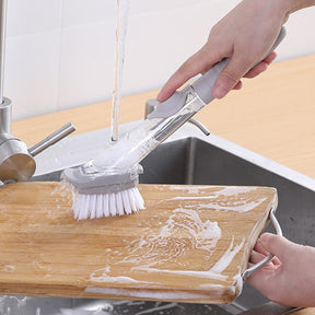 Escova Limpeza Lava Louça Porta Detergente Dispenser 2 em 1 - Dekasa Utilidades