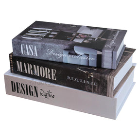 Livro Falso Decorativo Modelo Design Rústico - Dekasa Utilidades