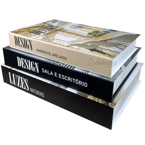 Livros Caixa Decorativo Grande Luxo - Luzes Naturais - Dekasa Utilidades