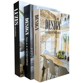 Livros Caixa Decorativo Grande Luxo - Luzes Naturais - Dekasa Utilidades