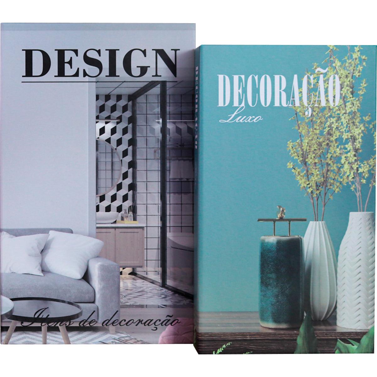 Conjunto Livros Falso Decorativo Modelo Home 01 - Dekasa Utilidades